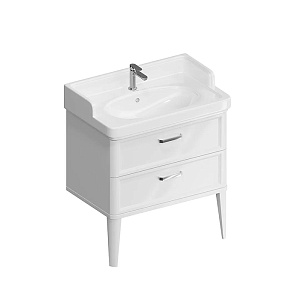 Kerama Marazzi Pompei Тумба подвесная 80см, с 2 ящиками, цвет: белый глянцевый