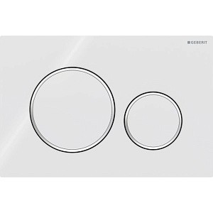 Geberit Sigma20 Клавиша для двойного смыва, круглая, цвет: белый/хром