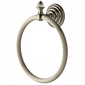 Devon&Devon Diamond Полотенцедержатель - кольцо 21см., подвесной, цвет: никель блестящий