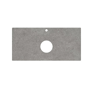 Kerama Marazzi Столешница из керамогранита для накладных раковин Фондамента 100см, с 1 отв., цвет: серый натуральный