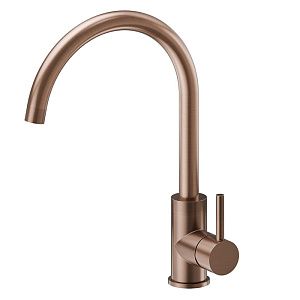 Newform Real Смеситель для кухни, на 1 отв., круглый излив, цвет: brushed copper bronze