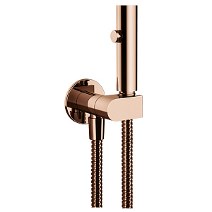 Gessi Eleganza Гигиенический душ с настенным держателем с подводом воды и шлангом 1250 мм., цвет: Copper PVD