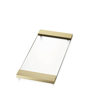 Decor Walther Classic Tab 37 Лоток универсальный 37x17см, прозрачное стекло, настольный, цвет: золото матовое
