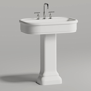 Salini Opera Раковина 75х50х16см., накладная, 3 отв., с пьедесталом, S-Sense, цвет: белый глянцевый