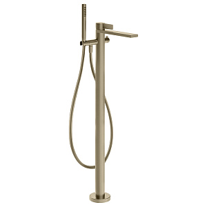 Gessi Inverso Diamantato Смеситель для ванны, напольный, с переключателем и ручным душем, цвет: Warm Bronze Br PVD