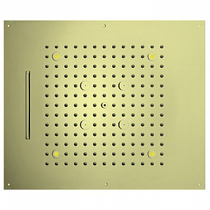 BOSSINI DREAM/3 Верхний душ 570 x 470 мм, 3 режима (дождь, каскад, туман), с 4 LED RGB, блок питания/управления, Cromoterapia, цвет: золото