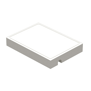 Ritmonio Brass Мыльница (для использования с прутком) из Solid Surface, цвет: белый