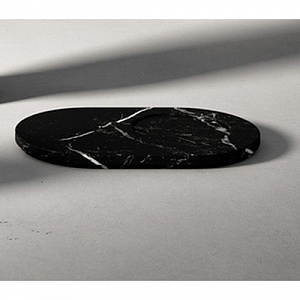 Agape Constellation Мыльница мраморная 25х16х1.5 см, мрамор Marquina, настольная, цвет: черный