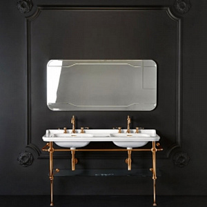 Kerasan Waldorf Консоль с раковиной 150х55см, на 1 отв, напольная, цвета консоли: bronzo (бронза)