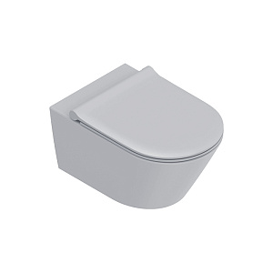 Catalano Zero Унитаз подвесной 55x35см, безободковый, смыв Tornado, покрытие Twinglaze+, цвет: Cemento Satinato