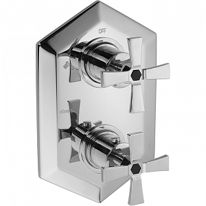 CISAL Cherie Встраиваемый термостатический смеситель для душа, переключатель на 2 выхода, цвет хром/черный
