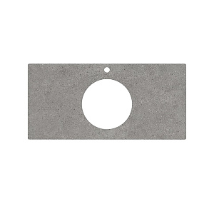 Kerama Marazzi Столешница из керамогранита для накладных раковин Фондамента 100см, с 1 отв., цвет: серый натуральный