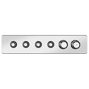 Gessi Hi-Fi Eclectic Смеситель для душа настенный встраиваемый, термостатический, с 4 запорными кнопками, цвет: хром