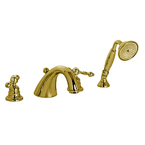 Fima Carlo Frattini Epoque Смеситель на борт ванны, на 4 отв., сручным душем, цвет: золото