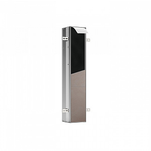 Emco Asis module 2.0 Встр.модуль для туалета 15.4х15xh80.3см, 1 дверь под плитку петли L, держатель т/бумаги, ёршик, цвет: алюминий