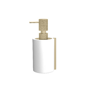 Bertocci Easy Дозатор для жидкого мыла, композит, отделка "медовые соты", цвет: белый матовый/никель