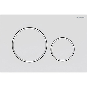 Geberit Sigma20 Клавиша для двойного смыва, круглая, цвет: белый матовый/хром