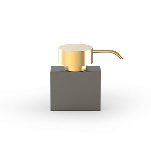 Decor Walther New Century Дозатор для жидкого мыла, настольный, цвет: темная бронза/золото матовое