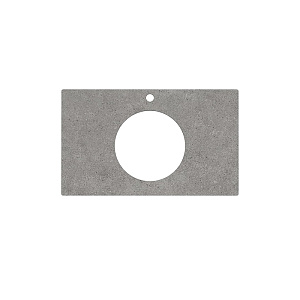 Kerama Marazzi Столешница из керамогранита для накладных раковин Фондамента 80см, с 1 отв., цвет: серый натуральный