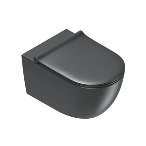 Catalano Sfera Унитаз подвесной 55х35см, безободковый, смыв Tornado, покрытие Twinglaze+, цвет: черный матовый