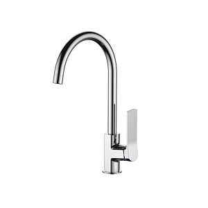 NEMO Prima Смеситель для раковины, 1 отв., с донным клапаном, поворотный излив, цвет: хром