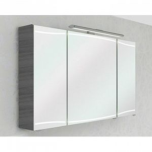 Pelipal Cassca Зеркальный шкаф с светодиодной подсветкой 140х70х17см, цвет: графит структура