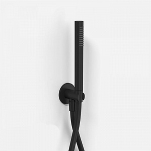 Fantini Nice Душевой набор: ручная лейка FIT, держатель для ручной лейки, шланг 150 см, цвет: черный матовый