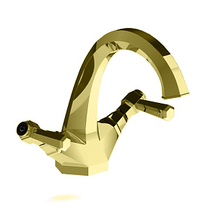 Stella Eccelsa Leve Смеситель для раковины на 1 отв., 3217M, с донным клапаном, цвет: золото 24К