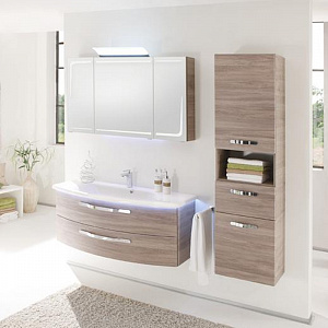 Pelipal Solitaire 7005 Комплект мебели с зеркальным шкафчиком с подсветкой, 120см, подвесной, Цвет: Сан-Ремо