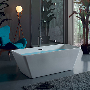 Kerasan Ego Ванна отдельностоящая, акриловая  160х70х55см в комплекте со сливом Click-clack, цвет: белый