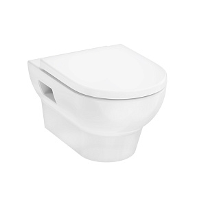 Hansgrohe GladeLake S Унитаз подвесной 540х360, безободковый, с сиденьем и фиксатором крышки, цвет: белый