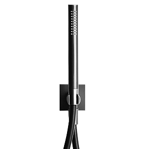 Fantini AK/25 Душевой набор: вывод воды на 1/2”, шланг 150 см, ручная лейка FIT, держатель для лейки, цвет: Matt Gun Metal PVD