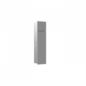 EMCO Asis Pure Модуль для унитаза встраиваемый, ершик, держатель т/бумаги, запасного рулона, левый, цвет: серый