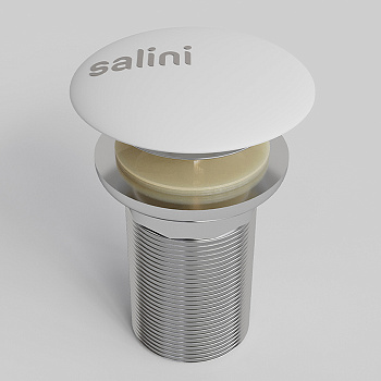 Salini D501 Донный клапан для раковины "Up&Down", S-Sense, цвет: белый глянцевый