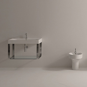Cento Раковина 80х45 см, 1 отв., подвесная, цвет: белый