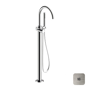 Almar Mixers Смеситель для ванны, напольный, с ручным душем, цвет: никель брашированный