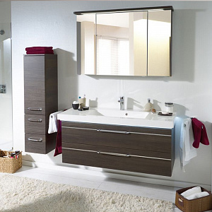 Pelipal Balto Комплект мебели с зеркальным шкафчиком и подсветкой, 90см, Цвет: мокка 