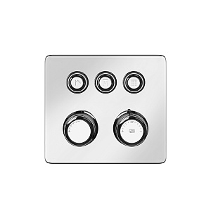 Gessi Hi-Fi Eclectic Смеситель для душа настенный встраиваемый, термостатический, с 3 запорными кнопками, цвет: хром
