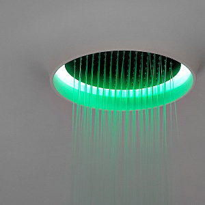 Antonio Lupi Meteo Встраиваемый верхний душ, 62х62см, c LED подсветкой, цвет: нержавеющая сталь/белый