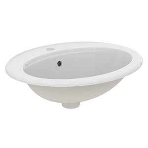 Ideal Standard Evrovit Раковина 55х40х13см., врезная сверху, 1 отв., с переливом, без крепежа, цвет: белый глянцевый
