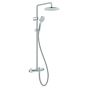 Duravit Wave Душевая система с термостатом, ручной душ с регулировкой высоты, шланг 1600 мм, ручной душ 3 режима, излив 223 мм, цвет: хром