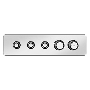 Gessi Hi-Fi Eclectic Смеситель для душа настенный встраиваемый, термостатический, с 3 запорными кнопками, цвет: хром