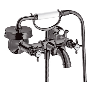 Axor Montreux Смеситель для ванны, настенный, с ручным душем, цвет: полированный черный хром