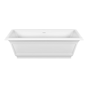 Gessi Eleganza Ванна отдельностоящая 180х85x55см, со сливом-переливом, цвет: матовый белый