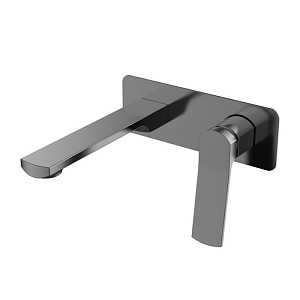 NEMO Prima Смеситель для раковины, встраиваемый, с донным клапаном, цвет: gun metal