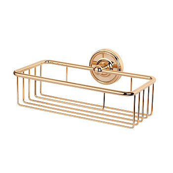 TW Bristol 527, подвесная полочка-решетка прямоугольная 24x14xh7, цвет: золото