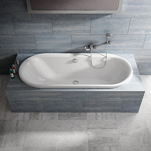 Ideal Standard Connect Air OVAL Ванна 180x80 см, встраиваемая, овальная, акрил, без панелей, перелива, без ножек, цвет: белый глянец