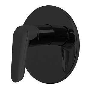 Fima Carlo Frattini Spot F3009X1NS Однорычажный встраиваемый смеситель для ванны и душа, пластина из ABS, внешняя часть, цвет: чёрный матовый