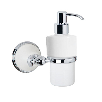 TW Harmony 108, подвесной дозатор для ж/мыла, керамический (белый), цвет: белый/хром