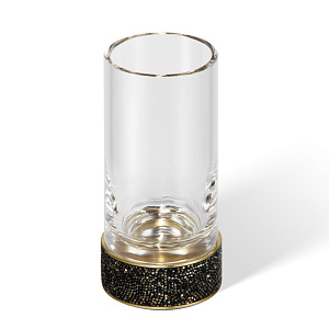 Decor Walther Rocks SMG Стакан настольный, прозрачное стекло, с кристаллами Swarovski, цвет: золото